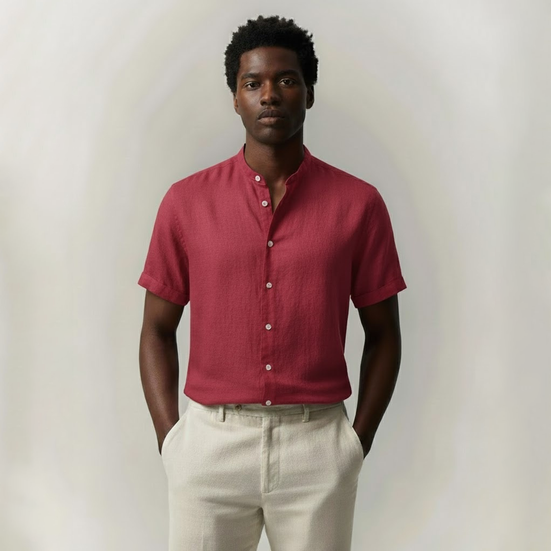 Camisa Masculina Lisa Gola Padre Fiorinni Essentials