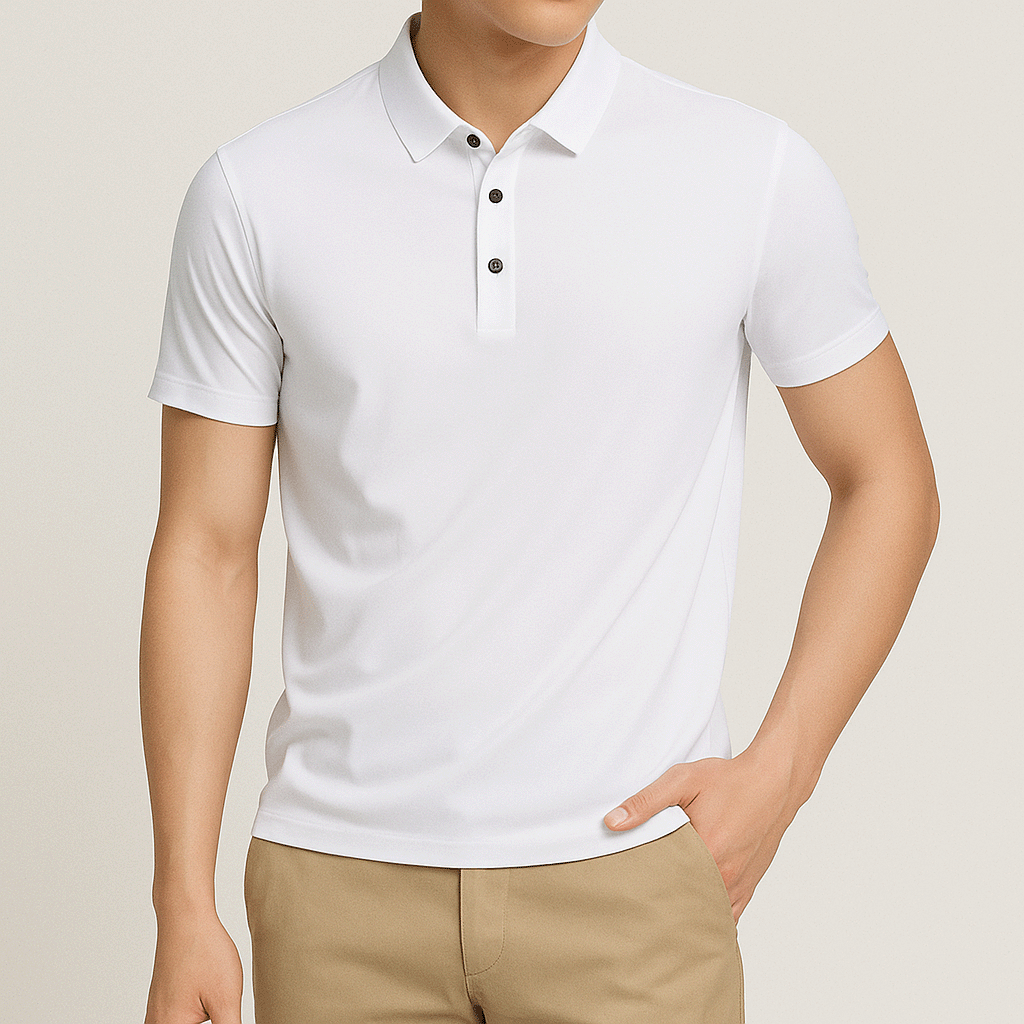 Camisa Polo Masculina em Seda Gelo Fiorinni