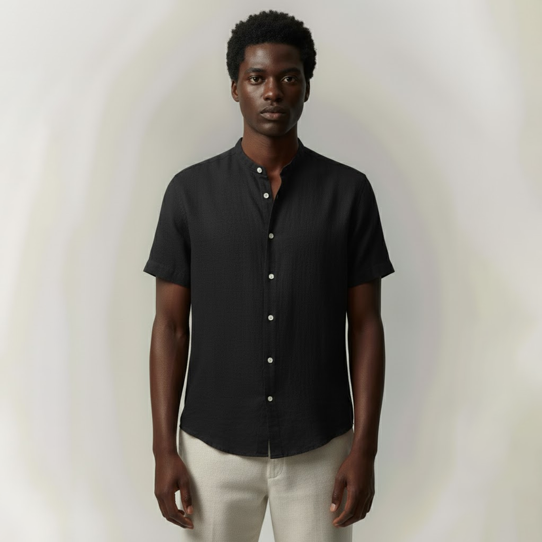 Camisa Masculina Lisa Gola Padre Fiorinni Essentials