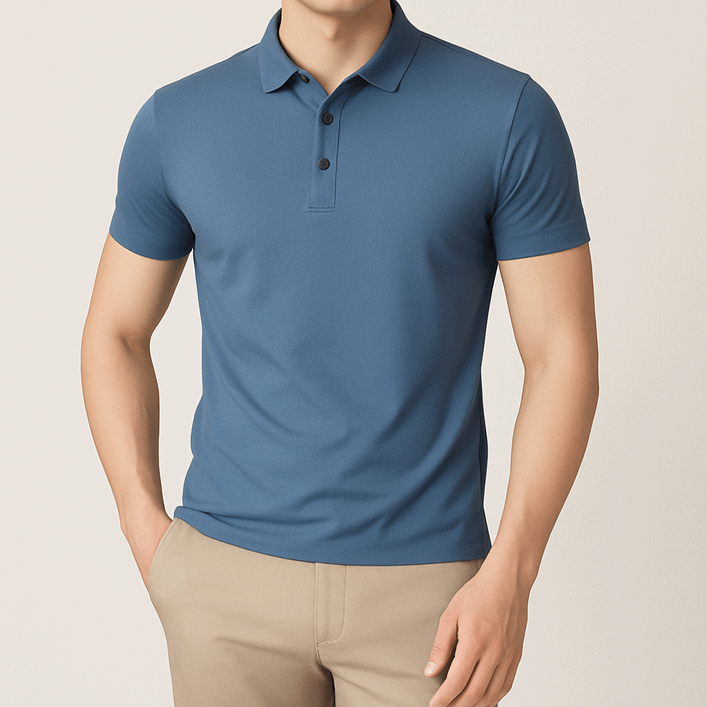 Camisa Polo Masculina em Seda Gelo Fiorinni