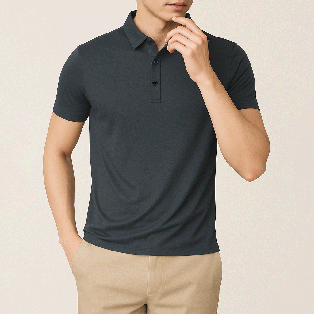 Camisa Polo Masculina em Seda Gelo Fiorinni